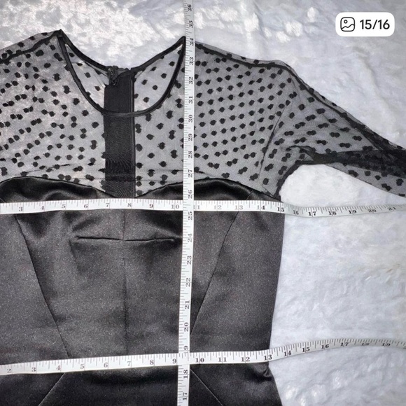 Milly of New York Black Satin Polka Dot Dress - Picture 10 of 16